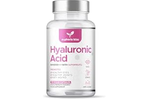 EUPHORIA BLISS Hyaluronic Acid 1000mg Complex | 90 Capsules | High Strength | Infused with Superfruits | Radiate. Rejuvenate. Refresh | Vegan…