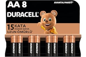 Duracell AA Alkalin Kalem Pil (8'li paket) 1,5 V LR6/MN1500