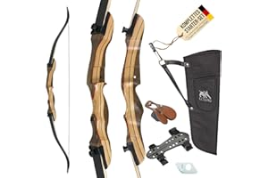 BSW - BOGENSPORTWELT Special Set Wild Honey - Take Down - 68 Zoll / 32 lbs - Einsteiger Recurvebogen; toller Einsteigerbogen, Anfängerbogen für Erwachsene und Jugendliche im Bogensport, Bogenschießen, Pfeil und Bogen