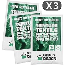 Tintura Tessile Verde Pistacchio - Confezione Da 3 Bustine Per Tessuti Naturali (Cotone, Lino, Seta) - Foto 2