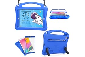 BAM BINO CASES Bam Bino Kosmiczny pokrowiec na iPada Air 1/iPad Air 2, etui dla dzieci, iPad 5. / iPad 6. generacji, etui dla dzieci, iPad Pro 9,7, osłona ekranu, pasek na ramię, uchwyt na ołówek, eko-poczta