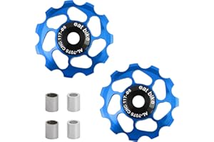 Fangehong 11T Puleggia Deragliatore Posteriore per Bicicletta 2 Pezzi, Lega di Alluminio Ruota di Guida per Mountain Bike Bici da Strada, Ruota Guida del Deragliatore Posteriore della Bicicletta