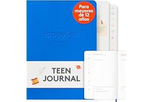 HappySelf The Teen Journal - Un diario para niños mayores de 12 años que fomenta la felicidad y la atención plena, desarrolla hábitos positivos y reduce la ansiedad [Edición español]