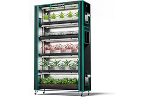 MARS HYDRO 2025 Support pour plantes avec lampes de culture, étagère à 6 niveaux avec 10 lampes LED à spectre complet (225 W, 3 pieds) et tente de culture | pour légumes, graines, plantes | 5000 K, 10