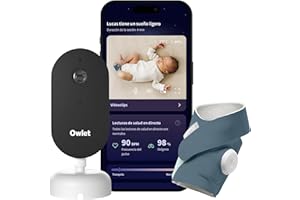 Owlet Dream Duo 3 - Dream Sock Bedtime Blue + Dream Sight - Sistema inteligente de monitorización de la salud del bebé