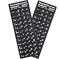 MUBUY-GOL 2 Pack Universal Russian Keyboard Stickers Black Background with, White Lettering for Computer Laptop Notebook Desktop, Replacement Computer Keyboard Stickers (Russian)