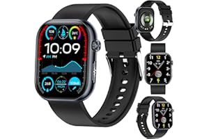 Fohatu Neu 𝒃𝒍𝒖𝒕𝒛𝒖𝒄𝒌𝒆𝒓 Smartwatch 𝗯𝗹𝘂𝘁𝘇𝘂𝗰𝗸𝗲𝗿𝗺𝗲𝘀𝘀𝘂𝗻𝗴 Herren 𝗱𝗶𝗮𝗯𝗲𝘁𝗲𝘀,Smartwatch Bluetooth-Anruf Blutdruckmessung Überwachung Der Herzfrequenz, Black Bamboo