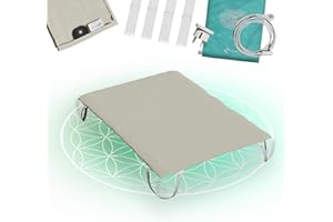 ‎WIM SPA Wim Spa Grounding Bed Sheet Erdungs Matratzencover Schlafmatte Erdungsmatte fürs Bett mit EU Stecker und 5,80m Kabel - Steigern Sie ihr Wohlbefinden, Schlaf verbessern uvm. (Plus - 137x190cm)