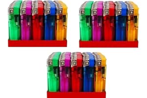 KAELA BOX 150 ACCENDINI A SCATTO ELETTRONICO RICARICABILE TRASPARENTE COLORI VARI