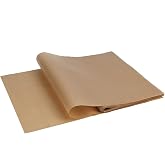 Carta Da Forno Antiaderente Ipetboom - 100 Fogli Kraft Naturali, Sicura Per Alimenti, Senza PFAS E BPA (40x30 Cm)