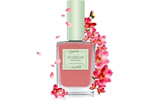 NATURABLOOM Breathable Coral Nail Polish - Premium Quick Dry Nail Varnish - Halal, Vegan & Organic, Burnt Coral
