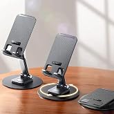 Coverzone Ayarlanabilir Tablet Ve Cep Telefonu Standı Kendi etrafonda 360 Derece D&ouml;nebilen Al&uuml;minyum Masa&uuml;st&uuml; &Ccedil;ok Ama&ccedil;lı Tele