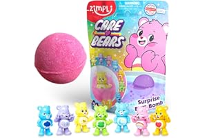 ZIMPLI KIDS ZIMPLI - Grandes Care Bears Bombe de Bain Surprise, 7 Jouets Care Bear à Collectionner au Total, Un par Bombe de Bain, Jouet de Bain à Collectionner pour Les Enfants, pour remplir Les Bas de Noël