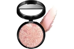 MEITREND Baked Foundation For Mature Skin, Brighten Color Correcting Powder Foundation Full Coverage for Face, Lasting Oil-control Shimmer Natural Smooth Makeup, Cover Fine Lines, Blemishes (Fair)
