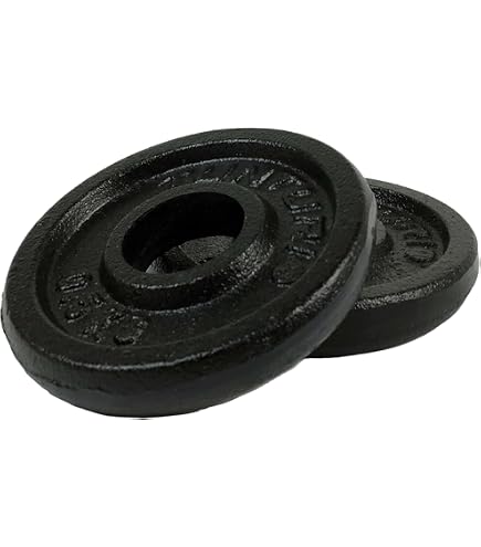Poids De Musculation ATHLYT - 10 Kg - Plaque Noire Pour Haltère Ou Barre - Fitness & Muscu