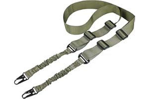 SUDSTY Hunting Explorer Zwei-Punkt-Gewehrschlingen Mit Großem Metallhaken Einstellbare Länge Sling Green