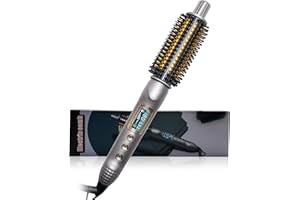 UKLISS Thermal Brush, spazzola elettrica per capelli 32 mm, 3 in 1 con spazzola arricciacapelli, Hot Comb,Hair Styler. Spazzola elettrica con spazzola per arricciacapelli LCD a doppia volta, per volume delle