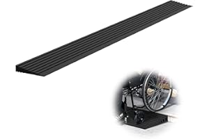 XARILK 2cm Rise Threshold Ramps for Doorways, 1000KG Load Capacity, 90cm Wide Natural Rubber Power Wheelchair Ramp is Adjustable and Cuttable for Doorways, Curb, Sweeper, Power Scooters, Bathroom