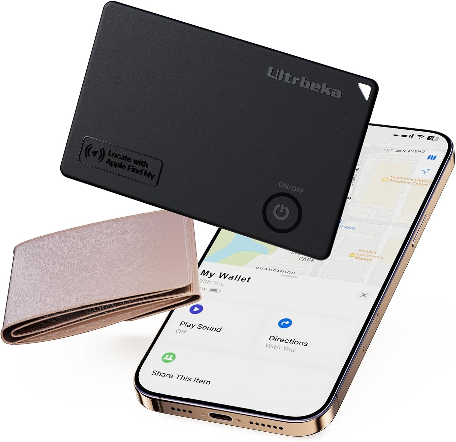 Ultra-Thin MFi Certified Wallet Tracker Compatible with Apple Find My | Wireless Charging, Compact Design | Ideal for Wallets, Keys, Bags-1pc