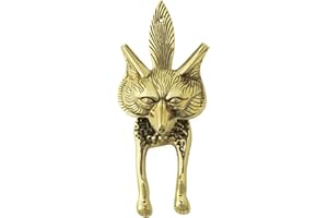Castelion® Solid Brass Fox Door Knocker | High Quality Home Accessories | Decorative Home Accessory | Easy to Attach | Unique Home Decor | 24cm x 9cm (10" x 3.5")