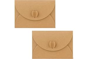 PUMMNY Forma de Corazón Sobres Papel, 60 Piezas Sobres Forma Corazón, Retro Sobre en Forma de Corazón Lindo, Sobre Forma Corazón, para Bodas Navidad San Valentín Tarjetas Regalo, 17,5x11cm