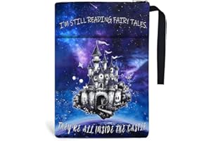 Hobbspring Book Sleeve with Zipper 13.4x9.45 inches(34x24cm) Castle Books Pouch I Still Read Fairytales They're Just Darker Now Book Protector Bookish Gifts for Reading Lovers Back to School