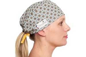 CHRYSVAL - Calot Court Hypnotic - Bonnet Chirurgical Ou Calot Cuisine Unisexe 100% Coton Oeko-Tex - Réglable Avec Attaches