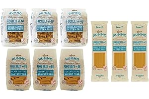 9er-Pack Testpaket Rummo Pasta Glutenfreie Spaghetti - Fusilli - Penne Rigate,Nudeln Senza Glutine 400g