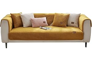 VanderHOME Antideslizante Funda de sofá Cachemira Cubre sofá Cojín de sofá Felpa Gruesa Otoño Invierno Escudo Funda para sofá ProteccióN Muebles Sala Estar 45 * 45cm-Fundas de Almohada(2 Piezas)