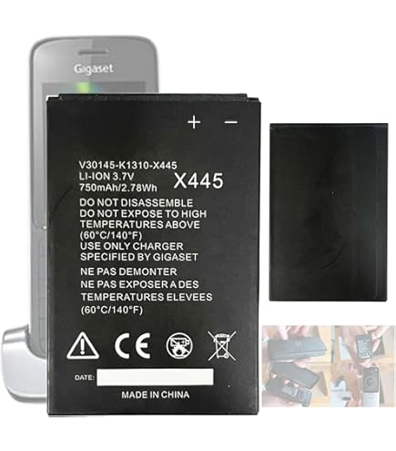 vhbw Batterie 950mAh téléphone fixe Siemens GigaSet SL400, SL 400A, SL