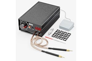 SEESII Punktschweißgerät: Spot Welder 90 Gänge mit Pedal, 2025 Aufgerüstet Punktschweißgerät für Akkus mit Dual Impuls Ausgang für 0,1-0,3 mm Nickelblech