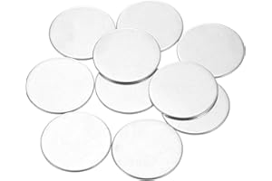 QUARKZMAN 20 Stück Edelstahl Gravier Rohlinge, 1 3/8" (35mm) Durchmesser 0,06" (1,5mm) 304 Edelstahl Flache Runde Platte Rund Stanzrohling für Handwerk Metallprägung und Schmuckherstellung