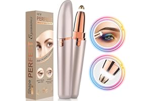 VINMALL Depiladora Facial Mujer Cejas Depilacion -depiladora cejas mujer y depiladoras faciales, Removedor de vello Sin Dolor para Cara Nariz Labio cejas USB Recargable con Luz LED