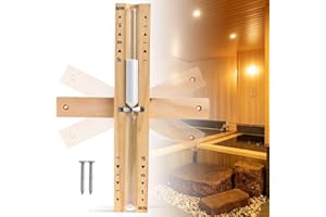 KOIROI Sablier de Sauna, Sablier 15 Minutes, Sablier en bois, Accessoires de Sauna, Robuste et Résistant à la Chaleur, Compte à Rebours Sablier, Horloge de Sable pour Séance de Sauna Hammam Spa