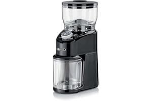 Ariete 3023 Coffee Grinder 3023, Macinacaffè con macine coniche in acciaio inox, 200W, 14 livelli di macinatura, Capacità serbatoio 200 g, da 2 a 12 tazze, Nero