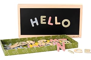 Micki-Magnetbuchstaben mit Box – Bunte Magnetbuchstaben aus Holz für Kinder ab 3 Jahren