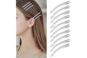 UHELTOSLY Kristall Haarnadeln,10 Stück Strass Bobby Pin,Diamant Haarspangen,Glänzende Haarspangen,Metall Haarschmuck für Frauen Mädchen Dame für Hochzeit Valentinstag Geschenke