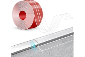 YALISITE Joint Salle de Bain,Joint Etancheite,Joint Baignoire Autocollant, Salle de Bain, Cuisine, Anti-Moisissure, Calfeutrage. (Transparent - Pliage Double, 5m*3.8cm)