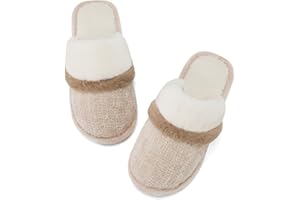 MAXTOP Chaussons Femme Peluche Douce Chaussons avec Mousse à mémoire de Forme Confortable Slip-on Indoor Outdoor Chaussons Cadeaux créatifs pour Femme Homme