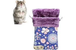 Lipcowe letnie prezenty Cuque Śpiwór flanelowy chomik House, ciepły chomik Sugar Glider Nerz dla wiewiórek (średni)