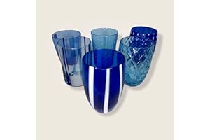 Zafferano - Melting Pot Set 6 Gobelets Tumbler Mixtes Bleu/Aigue-marine
