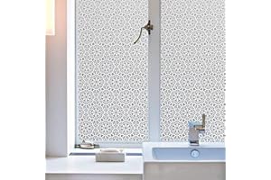 EASEHOME Adesivo pellicola elettrostatica smerigliata di vetro finestra, vetro adesivi decorativi per finestre opache statiche, protezione anti-UV 17,3 "x78,7"(44x200cm), pizzo geometrico