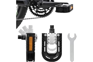 Kigniote Pedali MTB Flat Pieghevoli con Superficie Antiscivolo e Riflettori - Adatti per Mountain Bike, Bici da Corsa e Bici Bambino