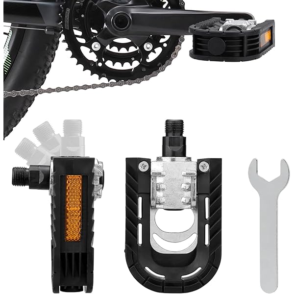 Pedali Pieghevoli Prophete - Antiscivolo Con Riflettori, Per Bici Pieghevoli E City Bike | Unisex Adulti
