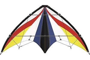 Paul Günther 1029 - Sportlenkdrachen Spirit 125 GX, Drachen für Anfänger, Segel aus reißfestem Ripstop-Polyester, robuste Fiberglasstäbe, mit Lenkspulen und Schnur, ca. 125 x 54 cm groß