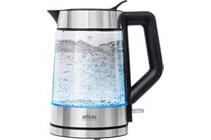 SILVA SCHNEIDER Szklany czajnik elektryczny KL-G 2007, 1,7 litra, 2200 W, z pokrywą Easy-Fill