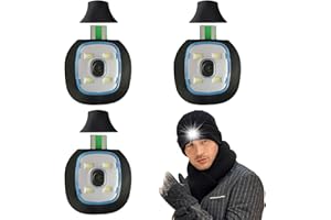 GAOUTO 3 Stück LED Ersatzlicht für Mütze, Ersatz LED Leuchten für Beleuchtete Mütze mit Licht, Wiederaufladbare USB Ersatz Lampe, Wasserdichte Lichtlampe Geeignet für Mütze, Weißes Licht