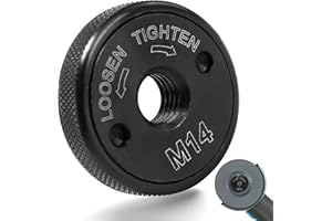 SAIBOO Nakrętka Szybkomocująca M14 Kołnierz Szlifierki Kątowej Nakrętka ze Stali Węglowej System Mocowania Bez Użycia Narzędzi do Szlifierek Kątowych i Przecinarek