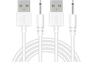 Bicmice USB-LADEKABEL 2,5mm DC Ladekabel für Massagegerät Spielzeug Schnelles Aufladen(2er-Pack)
