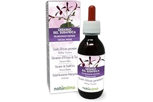 ‎NATURALMA Südafrikanische Pelargonie oder Afrikanische Geranie (Pelargonium sidoides) Wurzeln Alkoholfreier Urtinktur Naturalma - Flüssig-Extrakt Tropfen 120 ml - Nahrungsergänzungsmittel - Veganer